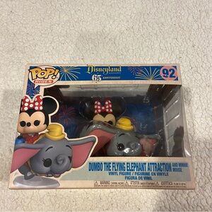 disneyland 65th anniversary dumbo and minnie mouse funko pop set